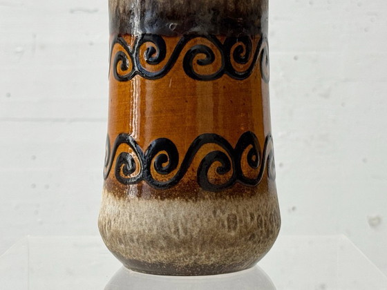 Image 1 of Scheurich ceramic vase, spiral design, Germany, 1970s