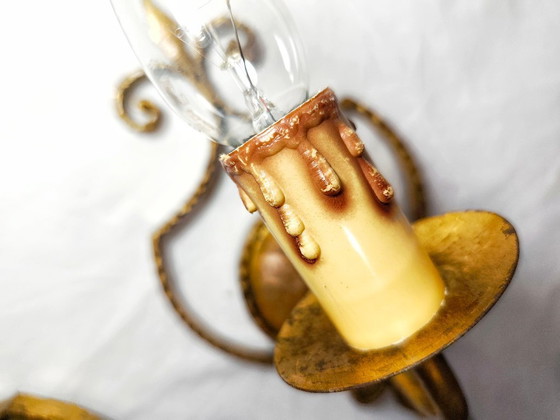 Image 1 of Apliques de hierro forjado y pan de oro. España, años 60.