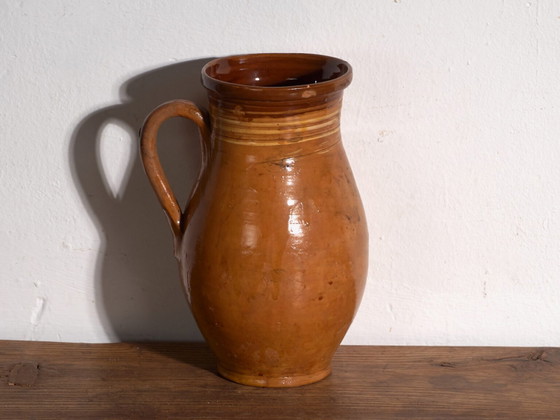 Antique folk glazed pottery jug – Central Europe, circa 1930 – Crockery, Rustic (photo 32 of 40)