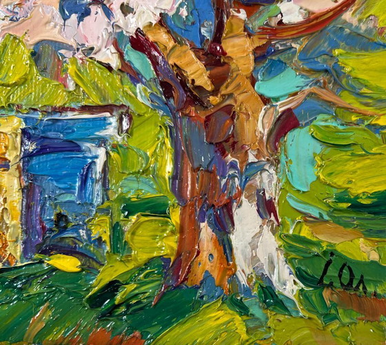 Image 1 of Original Oil Painting Summer Nature Landscape Time for Easter