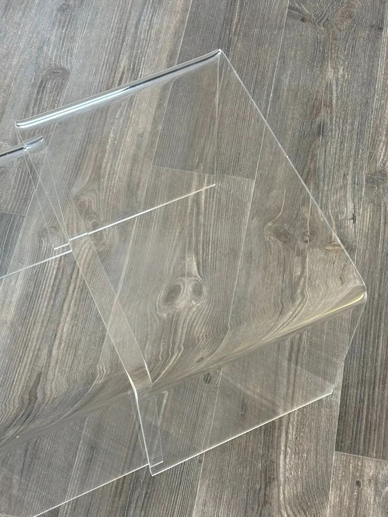Image 1 of 60s 70s side tables Nesting Tables Acrylic Plastic Space Age Design
