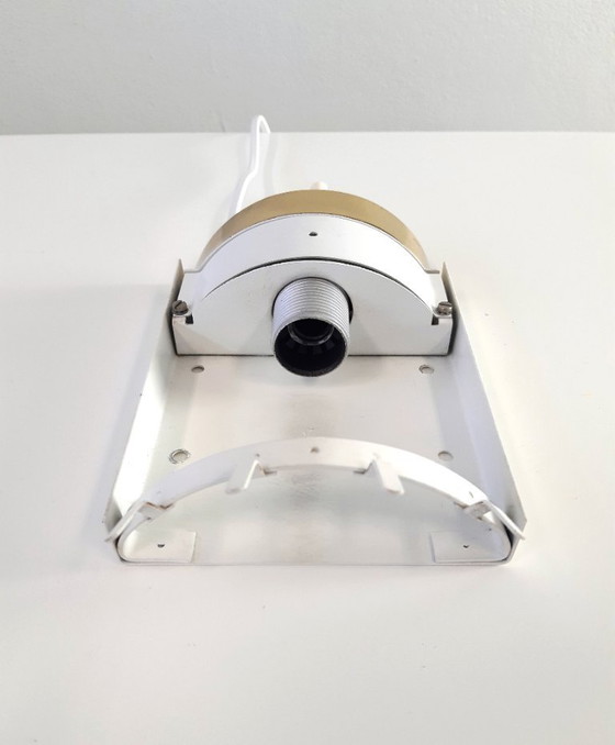 Image 1 of Bellissima lampada da parete vintage in ottone con tubi in vetro ghiacciato di Doria Leuchten, lampada da parete anni '70