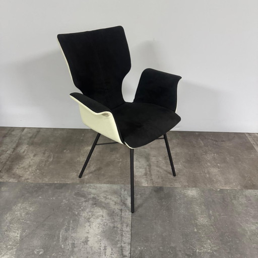 Joni Set van 4 – Bert Plantagie, eetkamerstoelen, Leather, Plastic