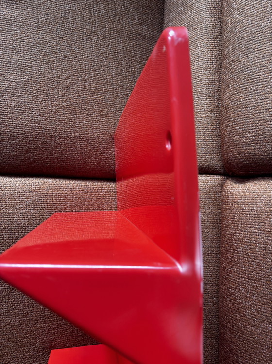 Image 1 of Niels Gammelgaard per IKEA Mensola da parete Kämpe, rossa, 1997, rarità