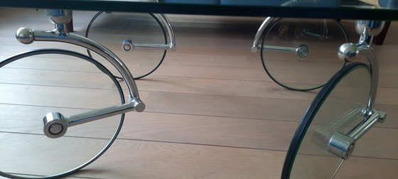 Image 1 of Glass coffee table 'Wheels' by Kare-design