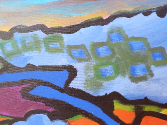 Image 1 of T. van Steenbergen "Paesaggio olandese" 70 x 90 cm