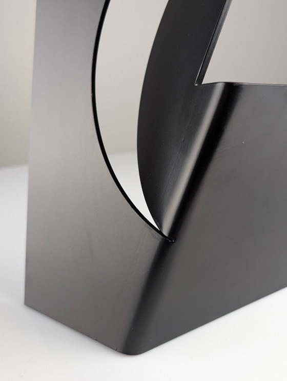 Image 1 of Zwarte abstracte stalen sculptuur, Carlos Evangelista, 55/75