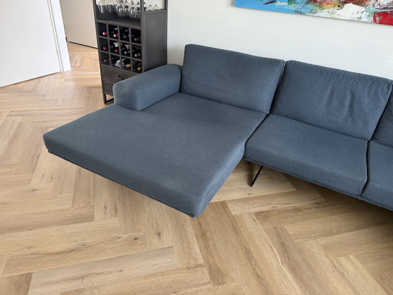 Image 1 of Goossens Corner sofa blue fabric adjustable