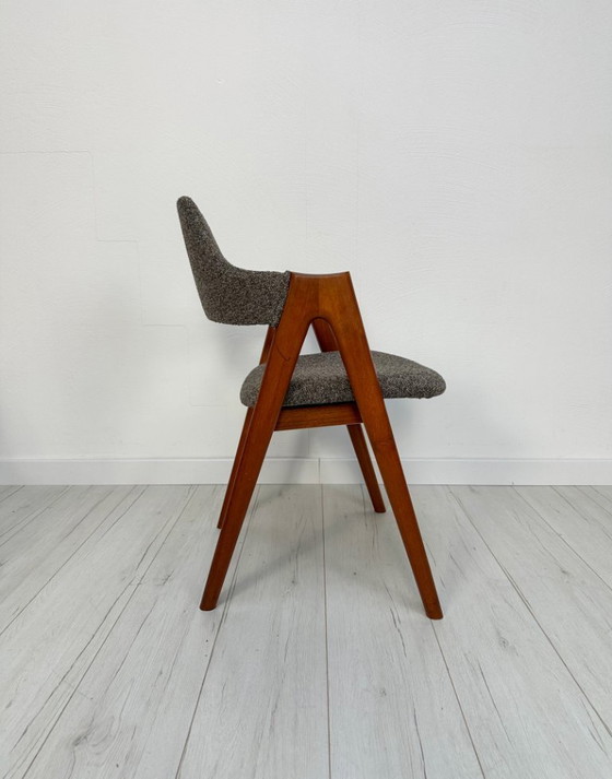 Image 1 of Juego de 8 sillas de comedor danesas "Compass" de teca de Kai Kristiansen para Schou Andersen Møbelfabrik, años 60
