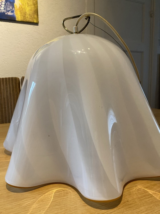 Lampe Murano Glass 90s, Pendelleuchten, Messing, Murano-Glas, Braun (Foto 14 von 15)