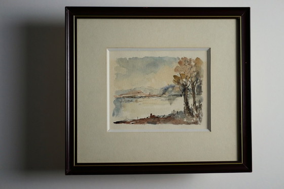 Image 1 of RAY DAVID, Autumn Landscapes. Pair of framed watercolors.