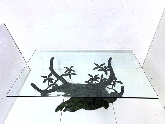Image 1 of Table basse Willy Daro Bonsai, style Hollywood Regency des années 1970, provenant de Belgique