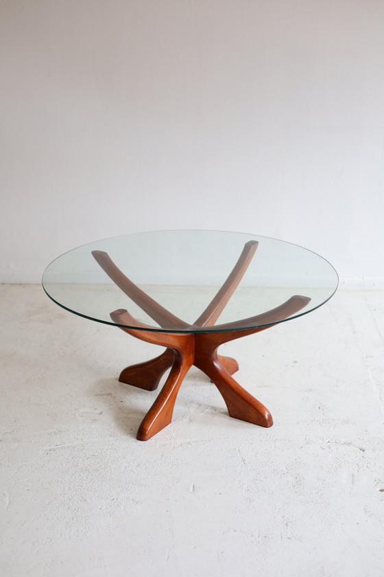 Coffee table Model T118 Illum Wikkelso – Glass, Wood (photo 2 of 5)