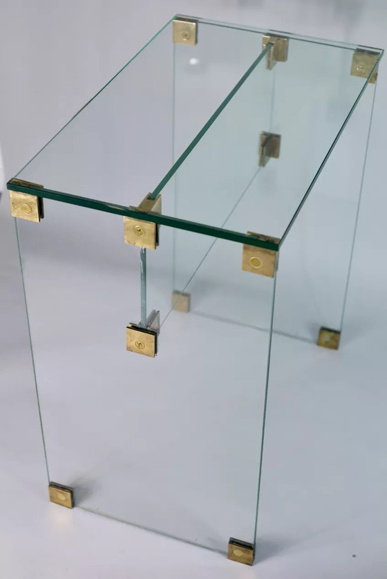 Image 1 of Console Verre et Bronze