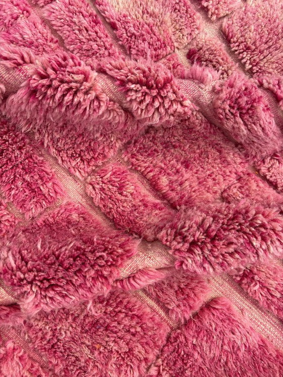 Image 1 of MAROKAAN CHECKERED PINK Wollen Vloerkleed 160x220 cm