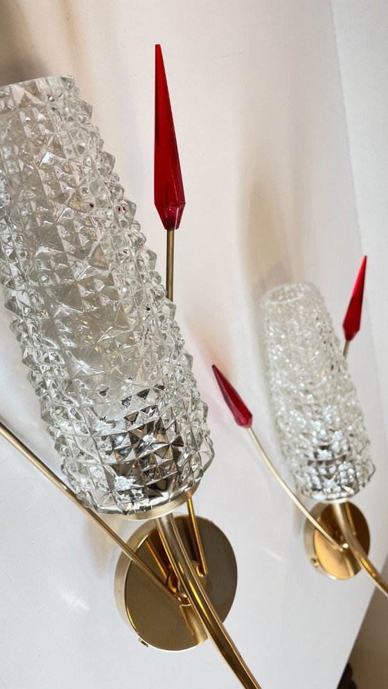 Image 1 of Paar retro 60's wandlampen Frankrijk