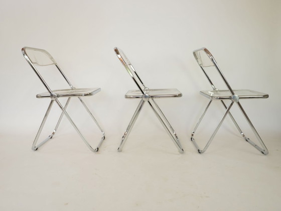 Image 1 of Giancarlo Piretti Plia folding chairs vintage design 1960s