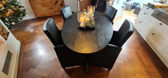 Image 1 of 4 chaises de salle à manger en cuir Framati Design