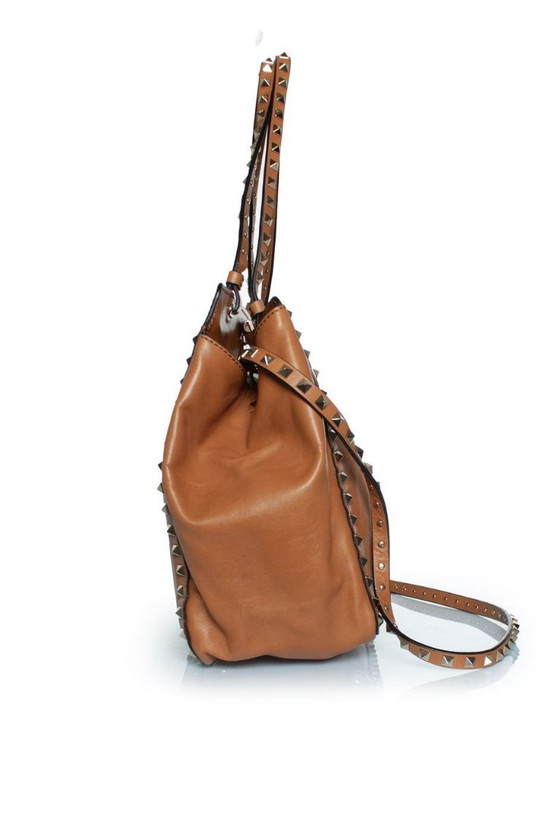 Image 1 of Valentino Garavani, Rockstud Tote in Camel