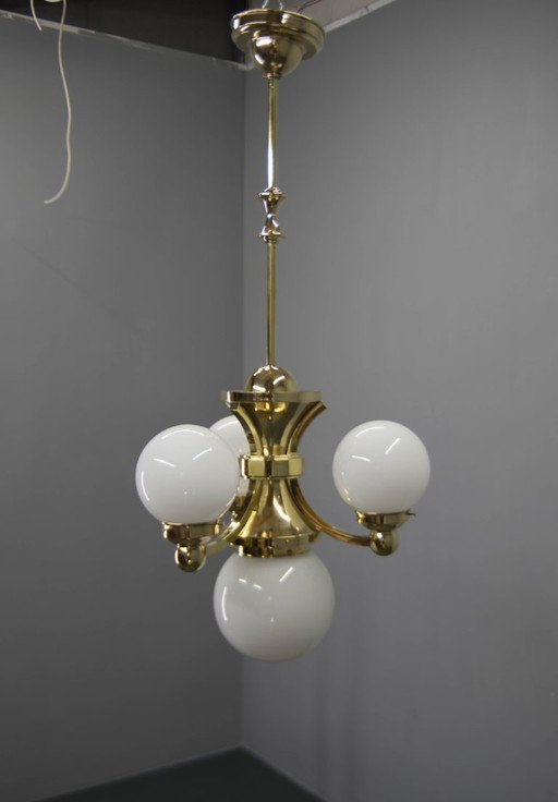 Art Deco Chandelier by Gocar, 1910s, Restored