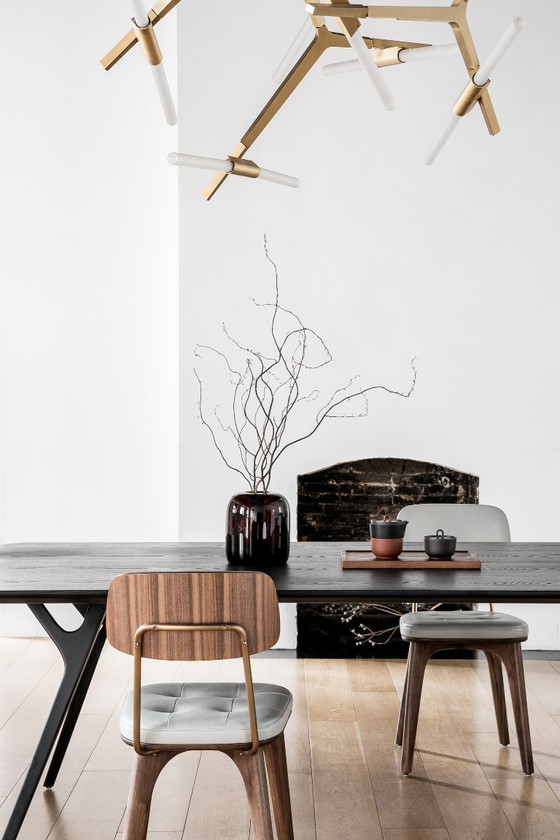 Image 1 of Stellar Works Rén Dining Table, Black Oak - Space Copenhagen