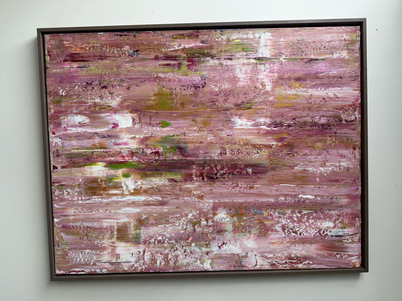 Œuvre d'art 90x70 cm, cadre marron inclus