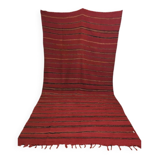 Alfombra bereber roja vintage 370cm×187cm