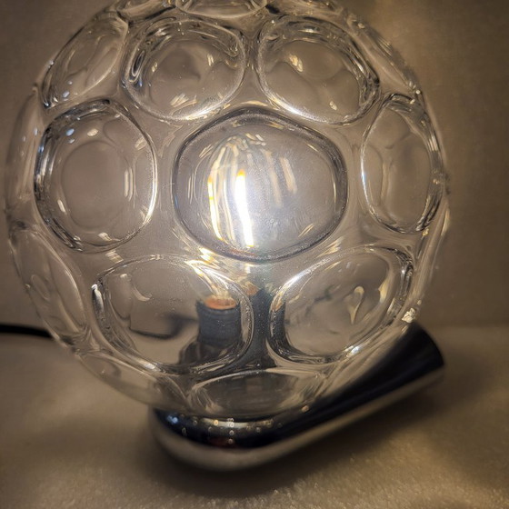 Image 1 of 2 applique da parete in stile space age, con struttura a bolla e acciaio cromato, risalenti agli anni '60 e '70.