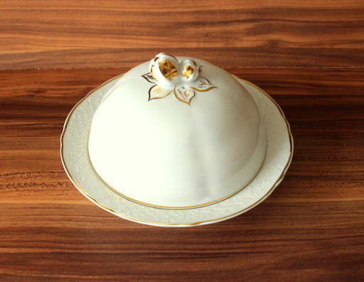 Beurrier rond de qualité supérieure Porcelaine - Schumann/Gemarkt