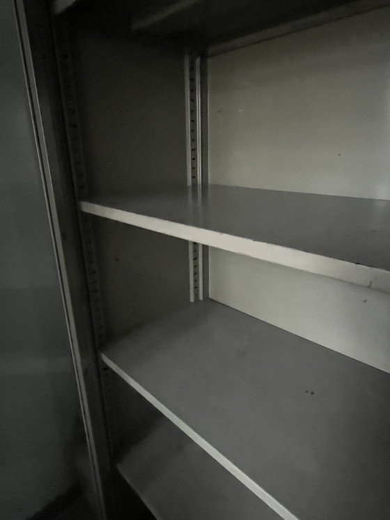 Image 1 of Vintage MEWAF display cabinet / laboratory cabinet metal