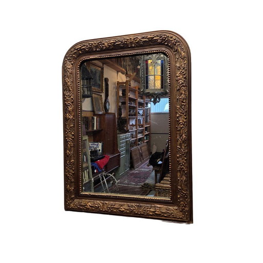 Antiek Franse Art Nouveau Spiegel, Begin 1900