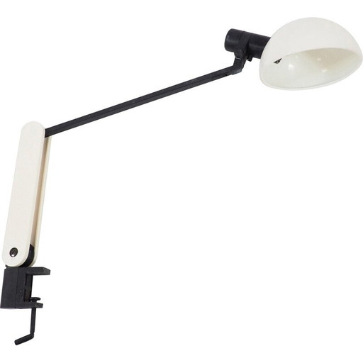 Vintage articulated desk lamp in metal and plastic by Harvey Guzzini