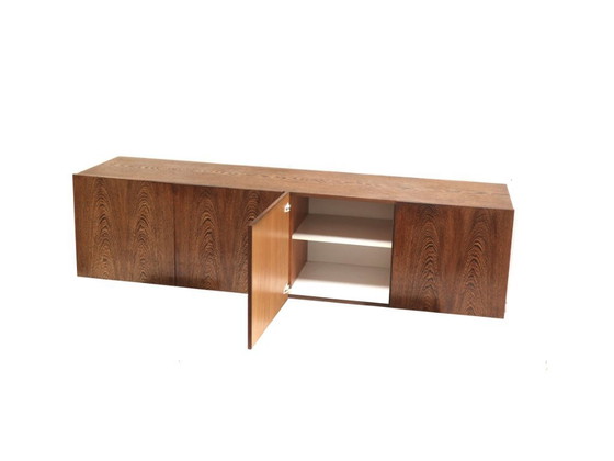 Image 1 of Vintage Wengé hangend dressoir van Banz Bord gemaakt in de jaren ’70