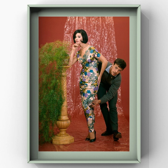 1x Frans Molenaar with mannequin, floral dress, 1960 – Photography, Paper (photo 6 of 7)
