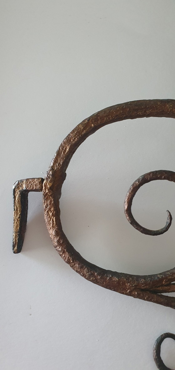 Handgefertigter Kerzenhalter Wand – Brass, Iron (photo 5 of 5)