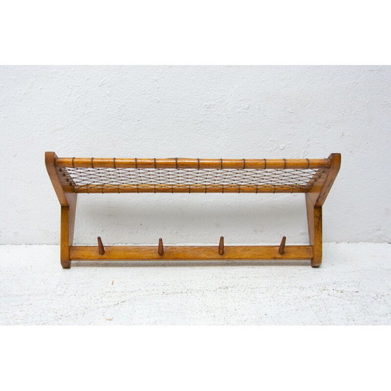 Image 1 of Vintage beech wood wall shelf by Krásná Jizba, Czech 1960