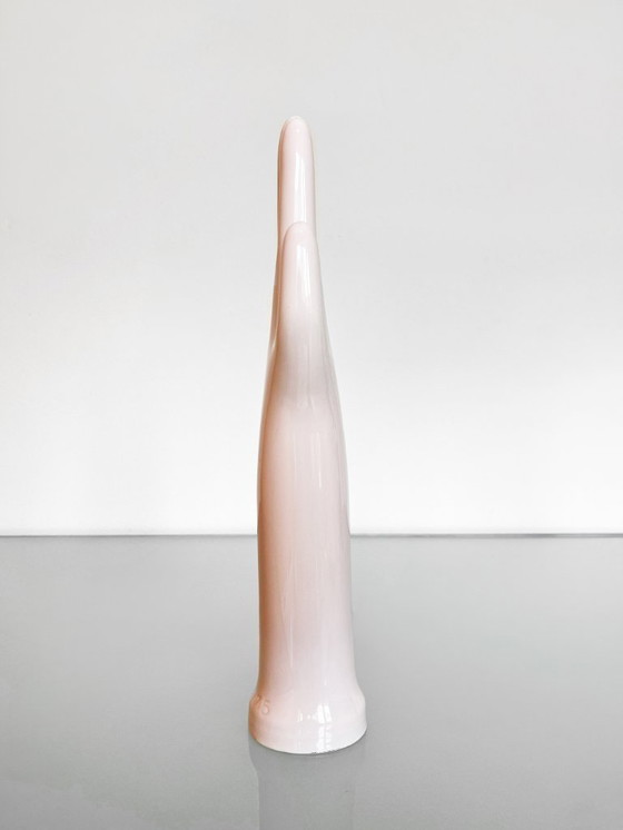 Image 1 of Vintage HCT West Germany Glove Mold Jewelry Display - Pink