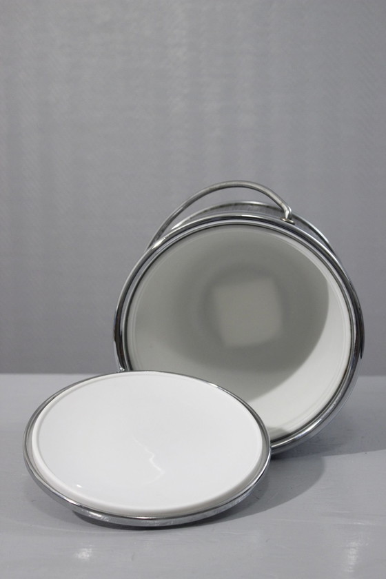 Image 1 of Vintage verchroomd metalen ijsemmer design stijl Mauro Manetti, Japan 1970
