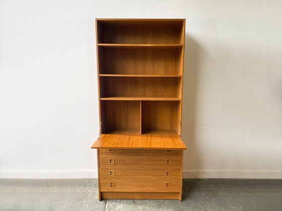 Image 1 of Danish 1960s Mid-Century Modular Teak Wall Unit / Desk by Sejling Skabe