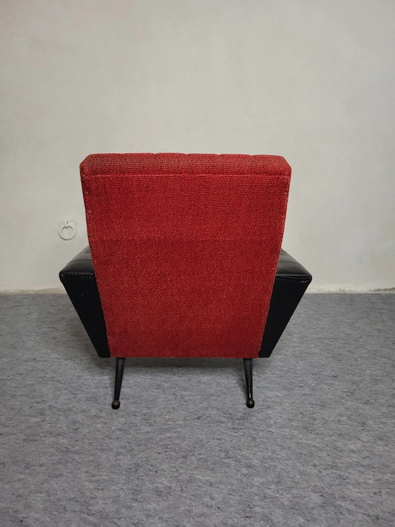 Armchair years 50-60 skaï – Skai, Vintage (photo 5 of 10)