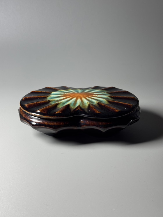 Image 1 of Thulin, Bélgica, década de 1930, caja con tapa Art Déco, modelo 783, esmalte: Vulcan