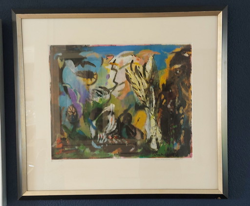 Jerre Hakse Garden impression silkscreen 11/80