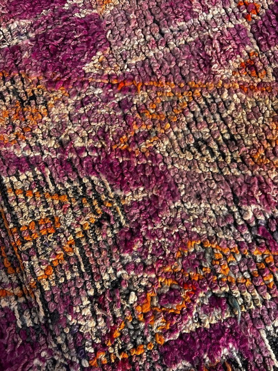 Image 1 of Zeldzaam vintage Marokkaans Boujad-tapijt 170x350 cm – Handgemaakt Berber wollen tapijt