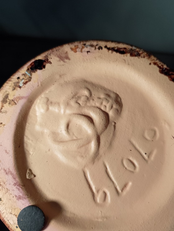 Image 1 of Aardewerken vaas van Dubois Bouffioulx, België, gesigneerd en genummerd 1940-1950.