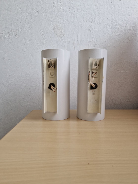 Image 1 of Set van 2 vintage wandlampen spage age design mid century