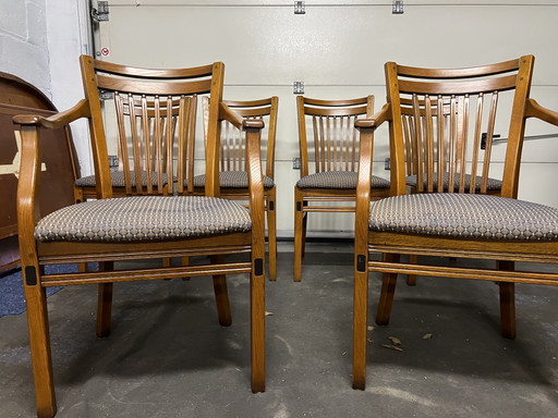 6 Bannink Art Nouveau dining chairs
