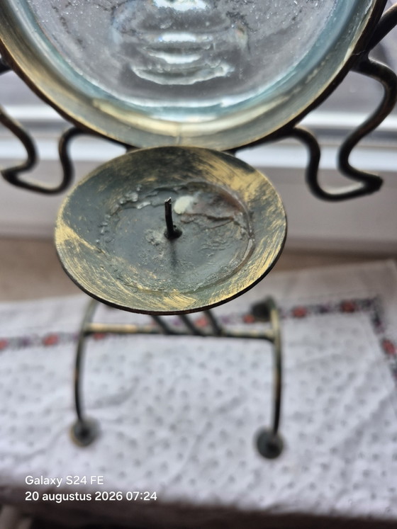 Candelabro bohemio – Portavelas, Glass, Metal (photo 2 of 6)