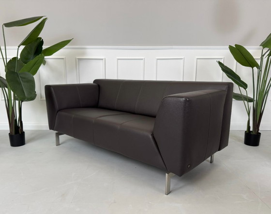 Image 1 of Rolf Benz Linea 318 Sofa Leather Brown Couch Bench 173cm