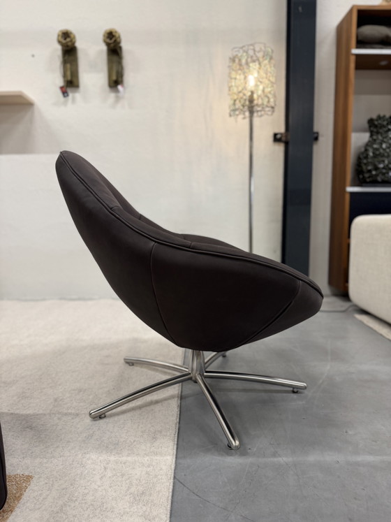 Image 1 of Label van den Berg Hidde Soft Swivel Armchair Dark Brown