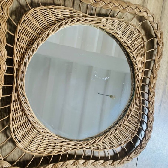 Image 1 of Wicker mirror